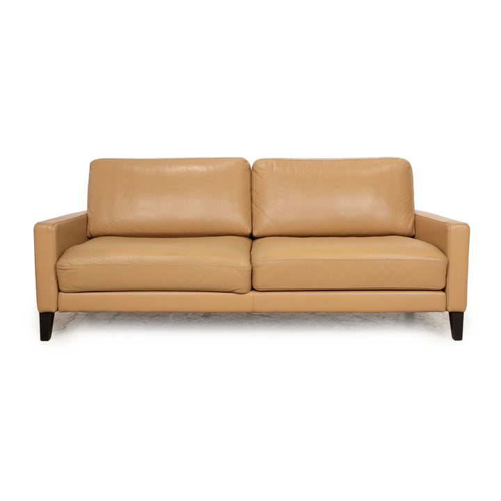 Rolf Benz Ego Leder Zweisitzer Creme Sofa Couch