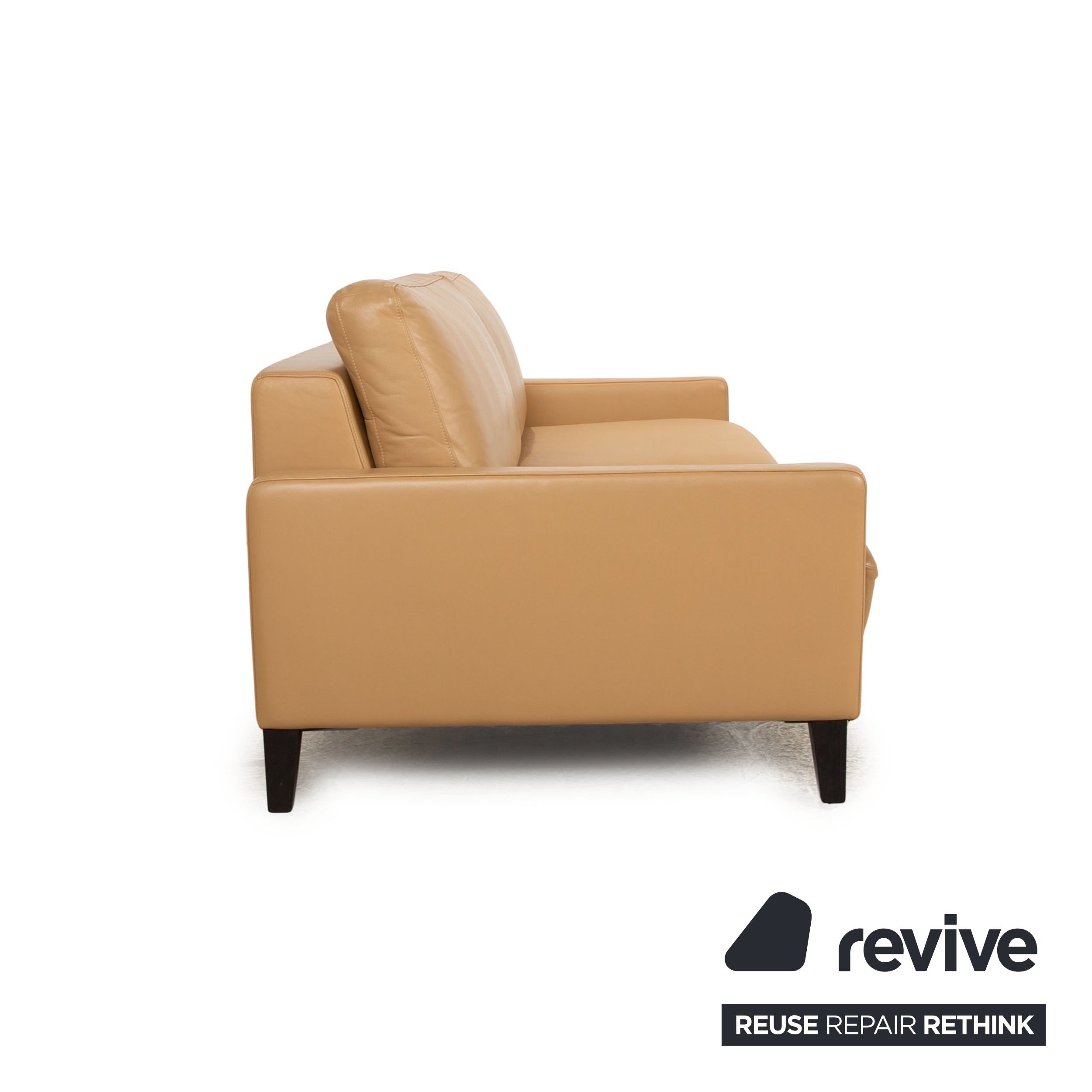 Rolf Benz ベージュ レザー オットマン ペアー(2脚での販売) Rolf Benz ベージュ レザー オットマン ペアー(2脚での販売