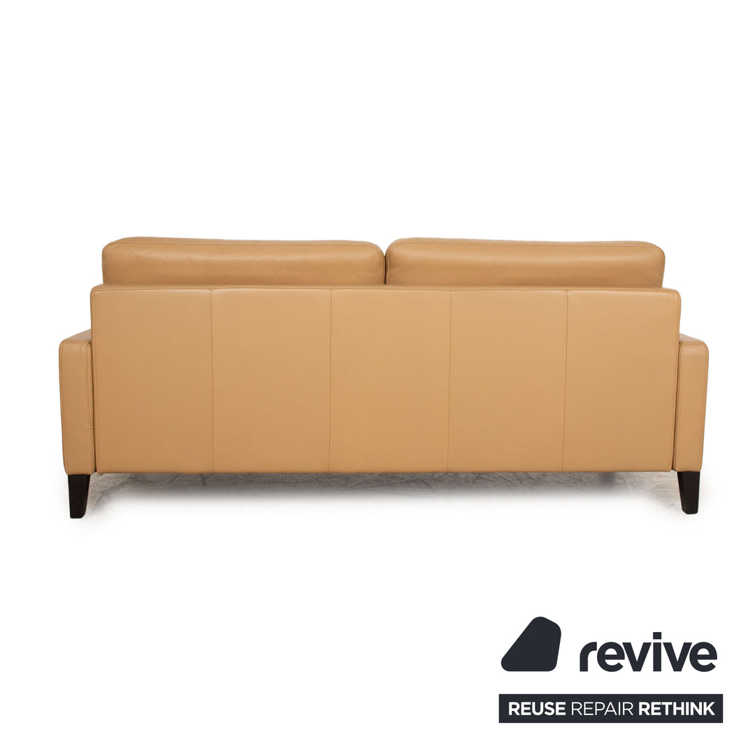 Rolf Benz Ego Leder Zweisitzer Creme Sofa Couch