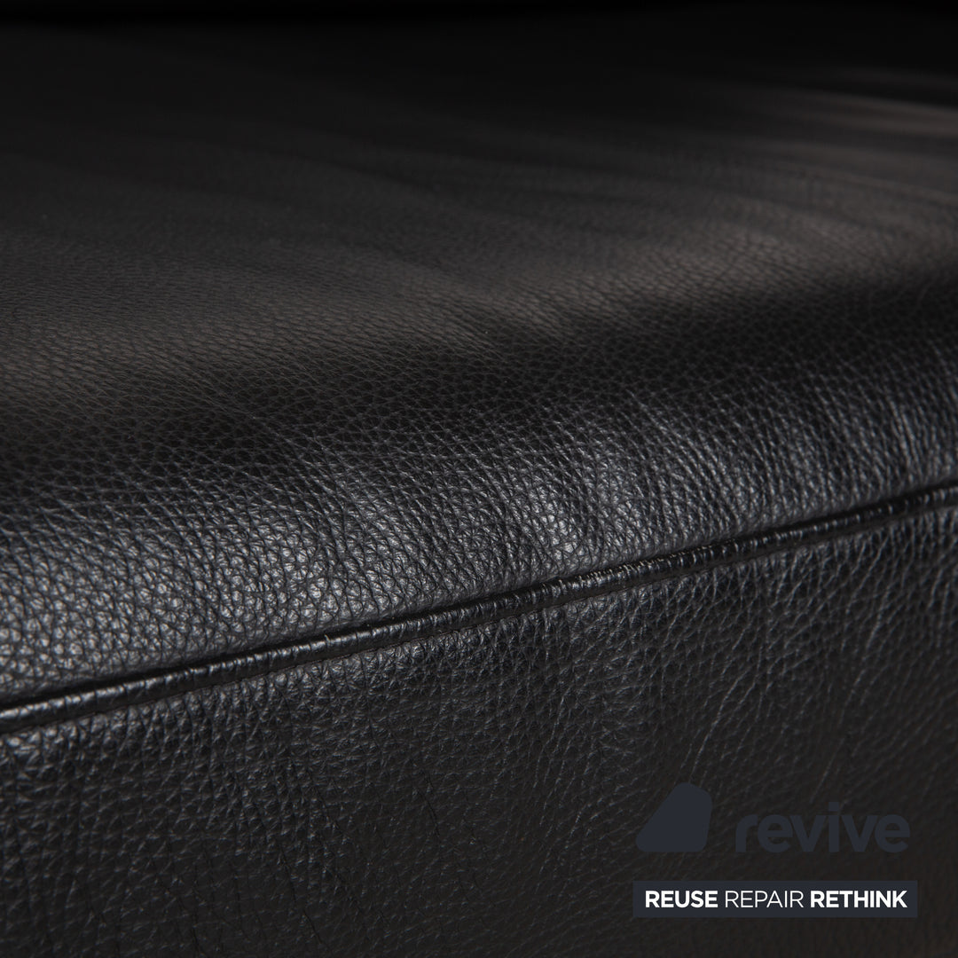 Rolf Benz Ego Leder Zweisitzer Schwarz Sofa Couch