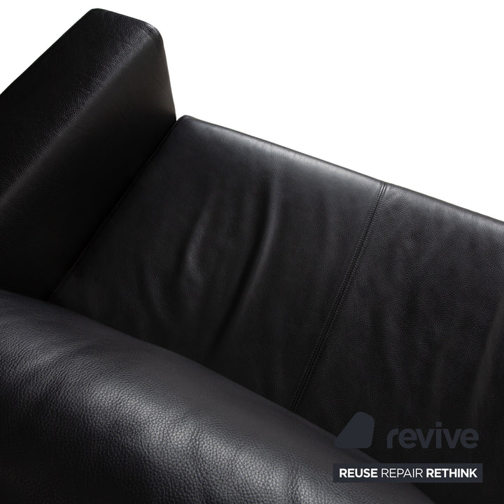 Rolf Benz Ego Leder Zweisitzer Schwarz Sofa Couch