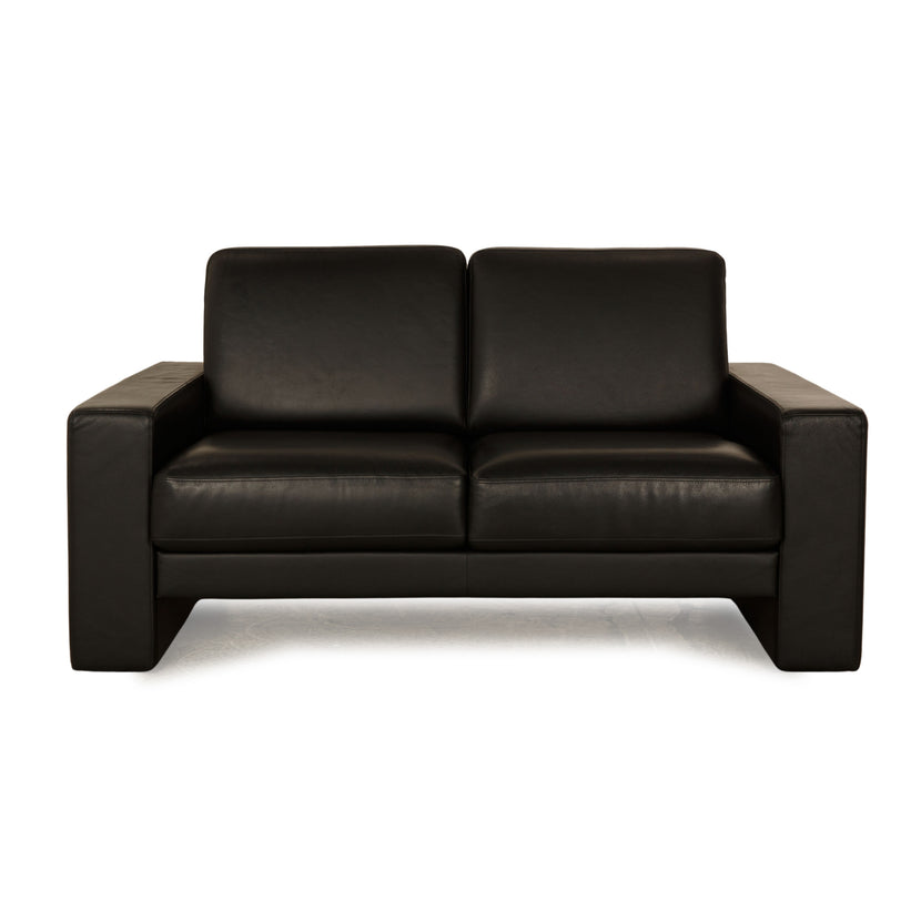 Rolf Benz EGO Leder Zweisitzer Schwarz Sofa Couch