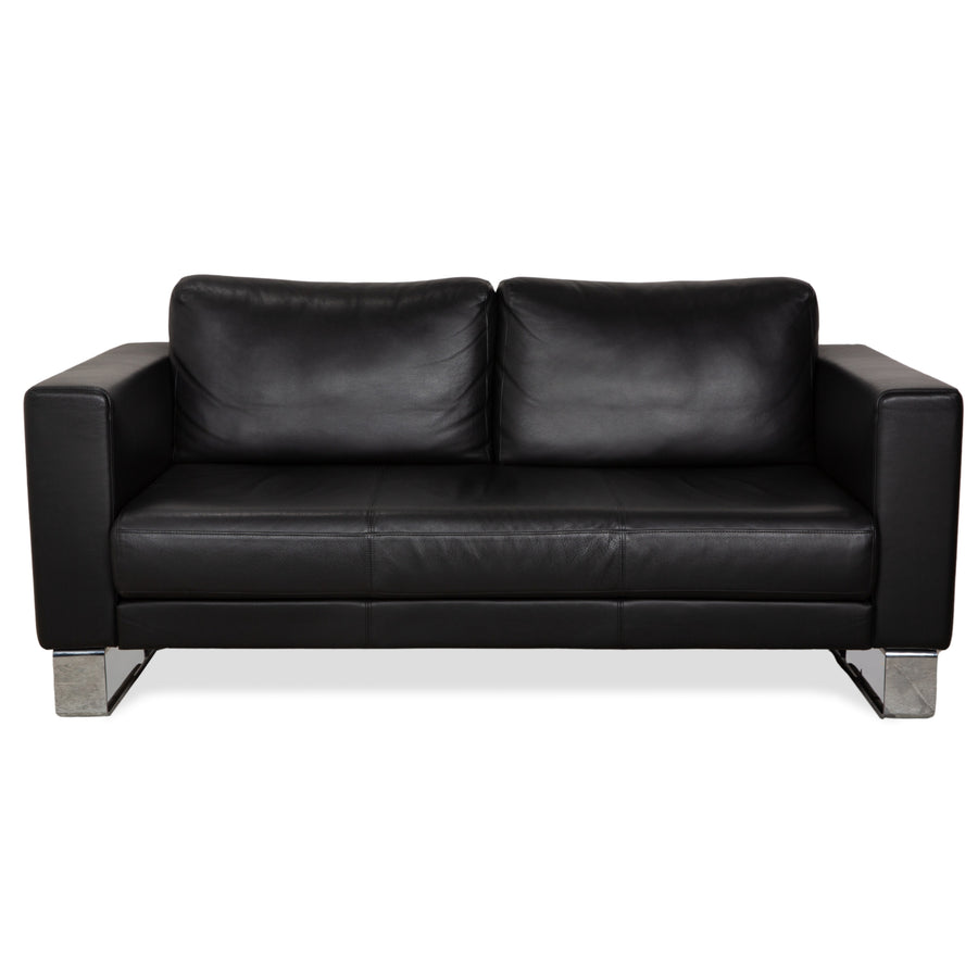 Rolf Benz Ego Leder Zweisitzer Schwarz Sofa Couch