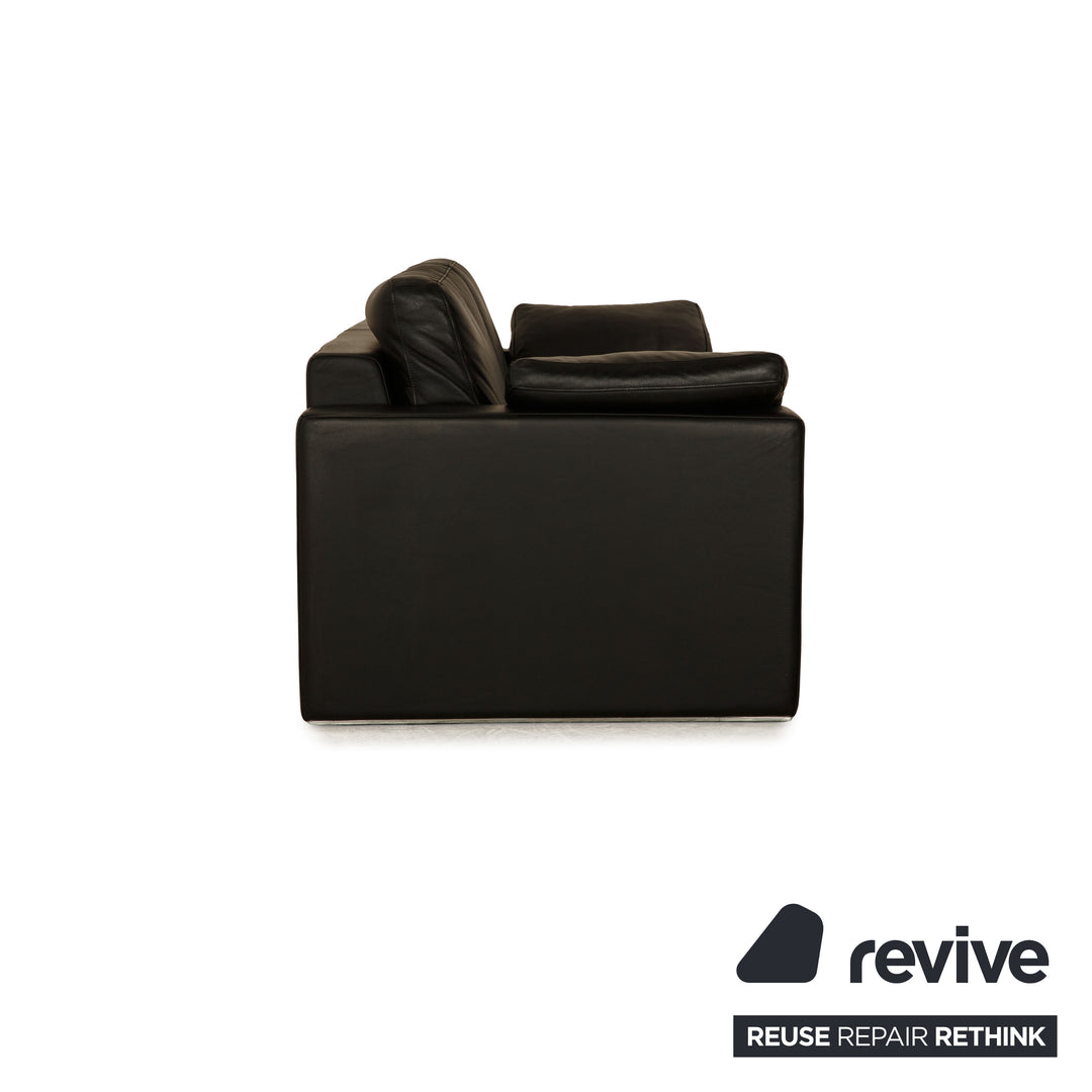 Rolf Benz Ego Leder Zweisitzer Schwarz Sofa Couch