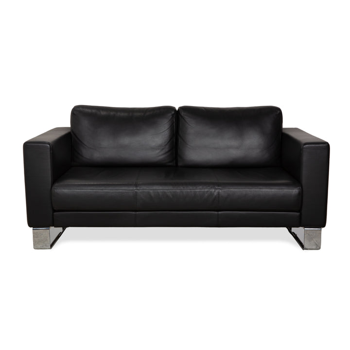 Rolf Benz Ego Leder Zweisitzer Schwarz Sofa Couch