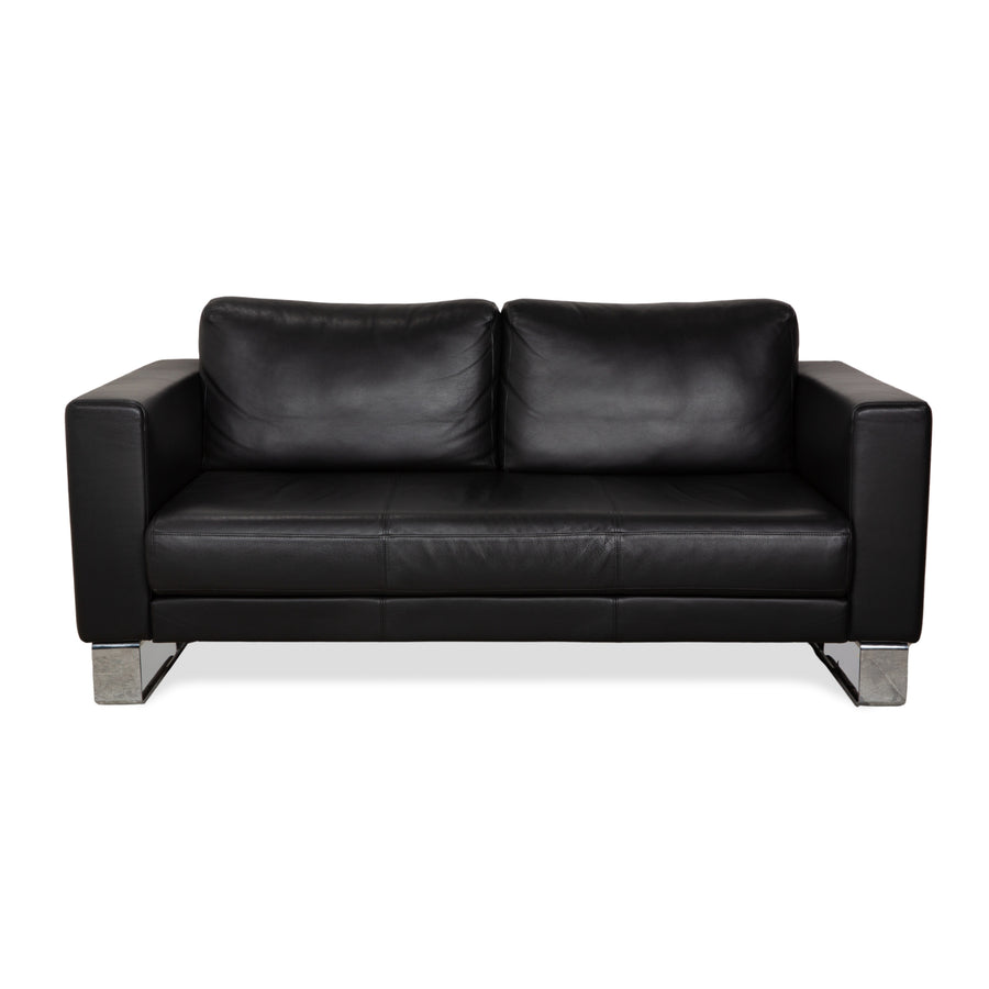 Rolf Benz Ego Leder Zweisitzer Schwarz Sofa Couch