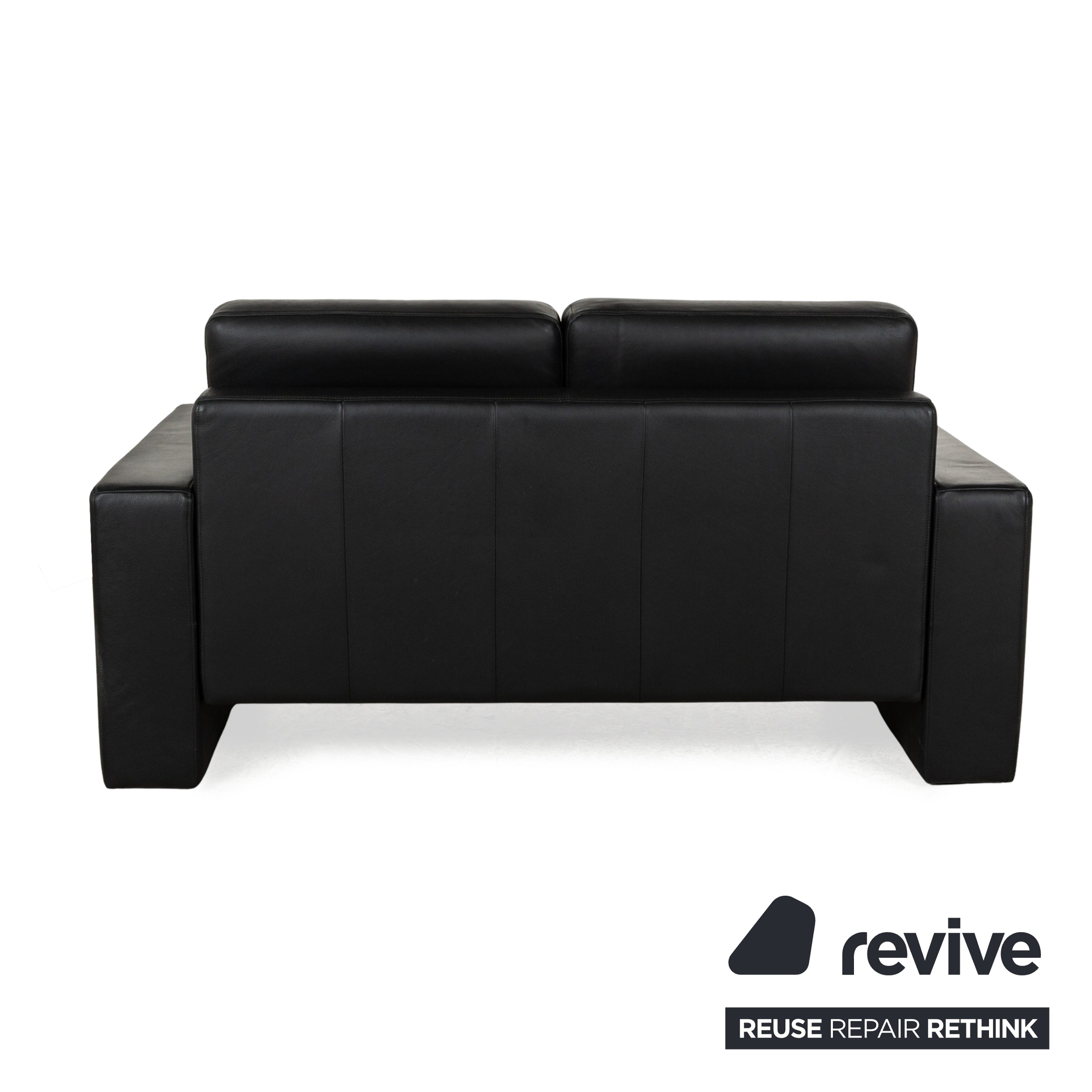 Rolf Benz Ego Leder Zweisitzer Schwarz Sofa Couch manuelle Funktion