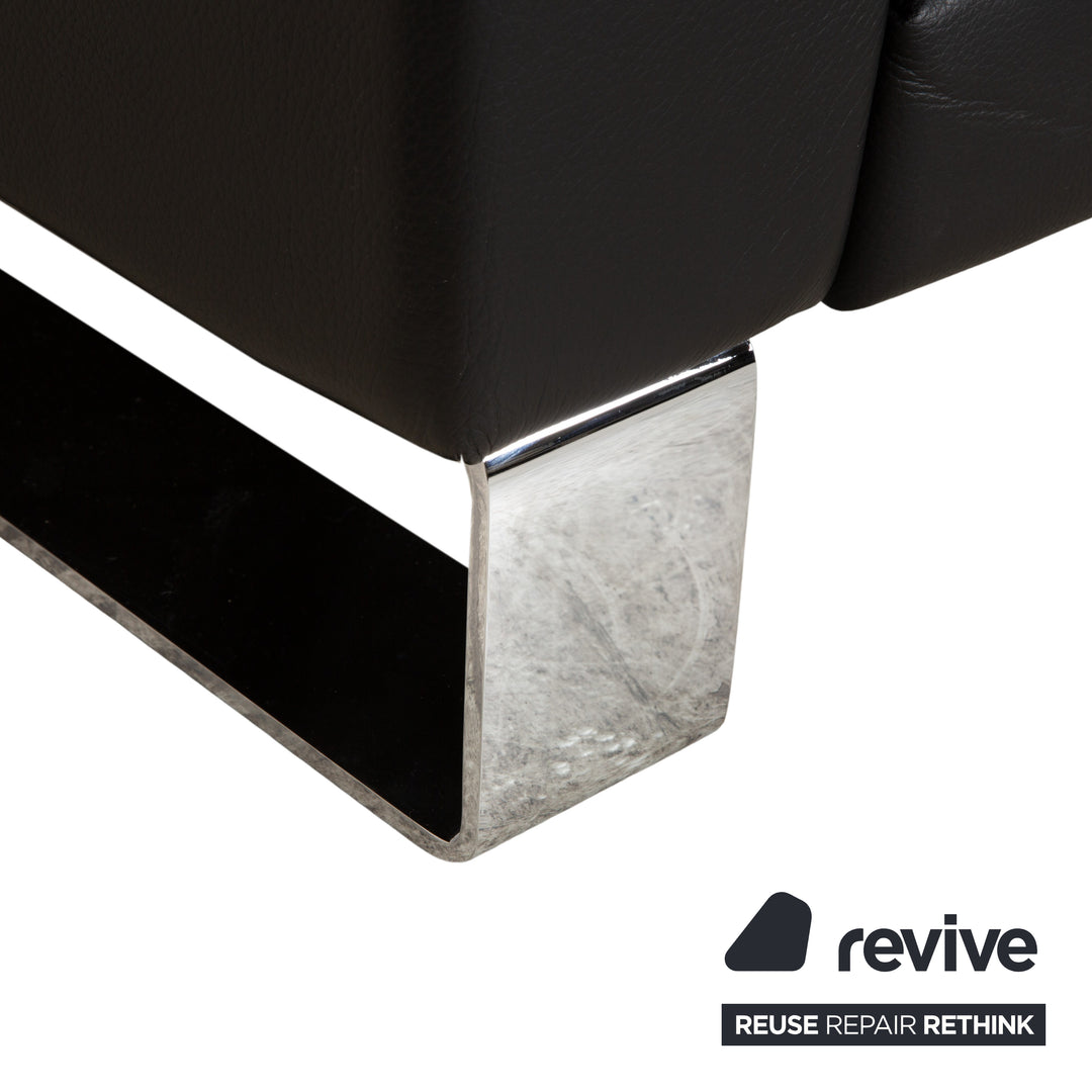 Rolf Benz Ego Leder Zweisitzer Schwarz Sofa Couch