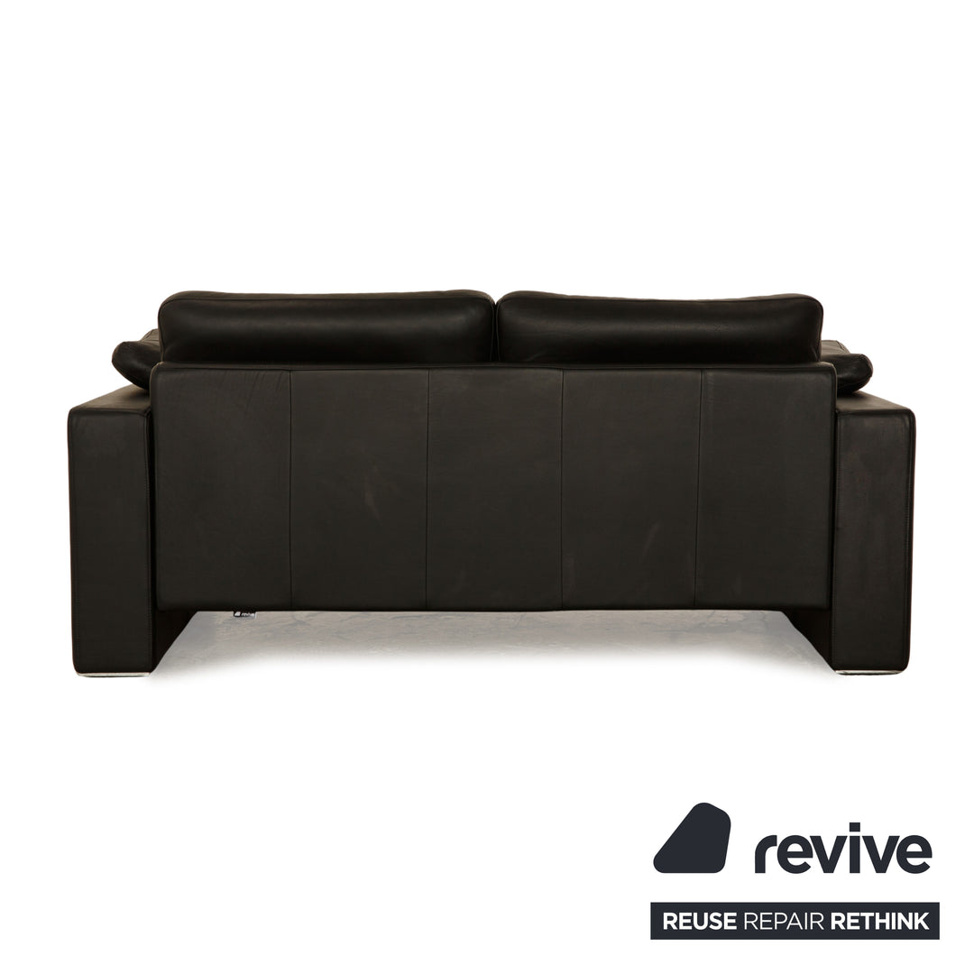 Rolf Benz Ego Leder Zweisitzer Schwarz Sofa Couch