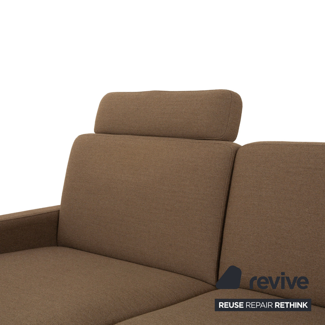 Rolf Benz Ego Stoff Ecksofa Braun Grau Récamiere links Sofa Couch manuelle Funktion