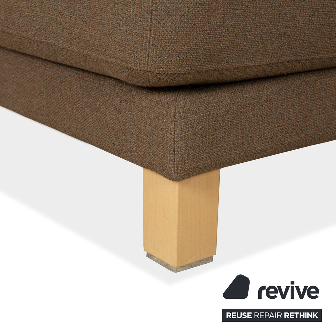 Rolf Benz Ego Stoff Ecksofa Braun Grau Récamiere links Sofa Couch manuelle Funktion