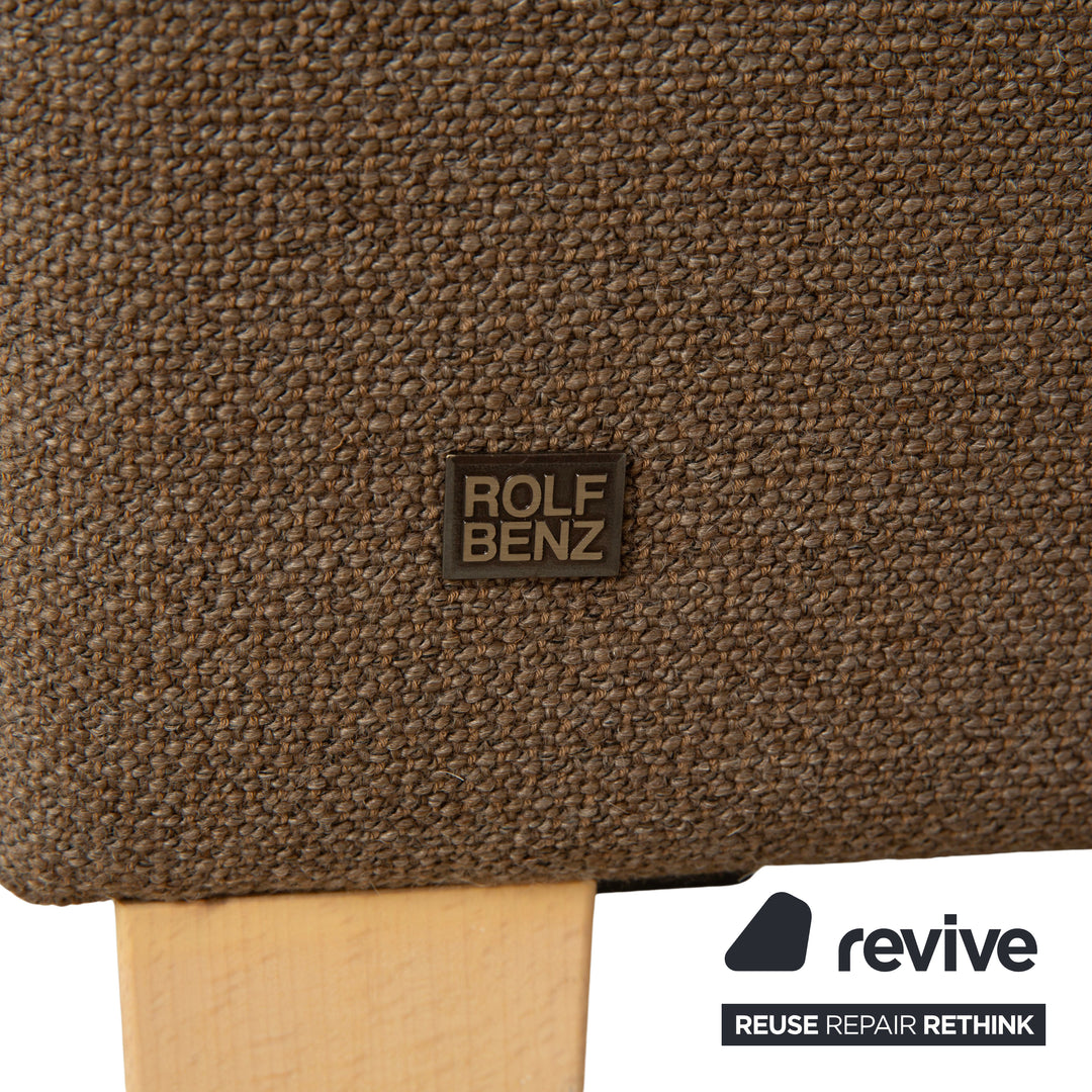 Canapé d'angle en tissu Rolf Benz Ego marron gris méridienne gauche canapé canapé fonction manuelle