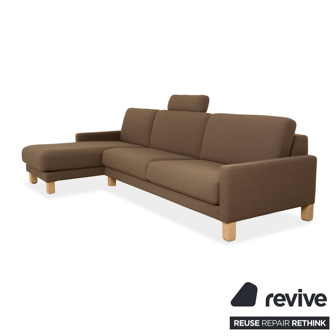 Canapé d'angle en tissu Rolf Benz Ego marron gris méridienne gauche canapé canapé fonction manuelle