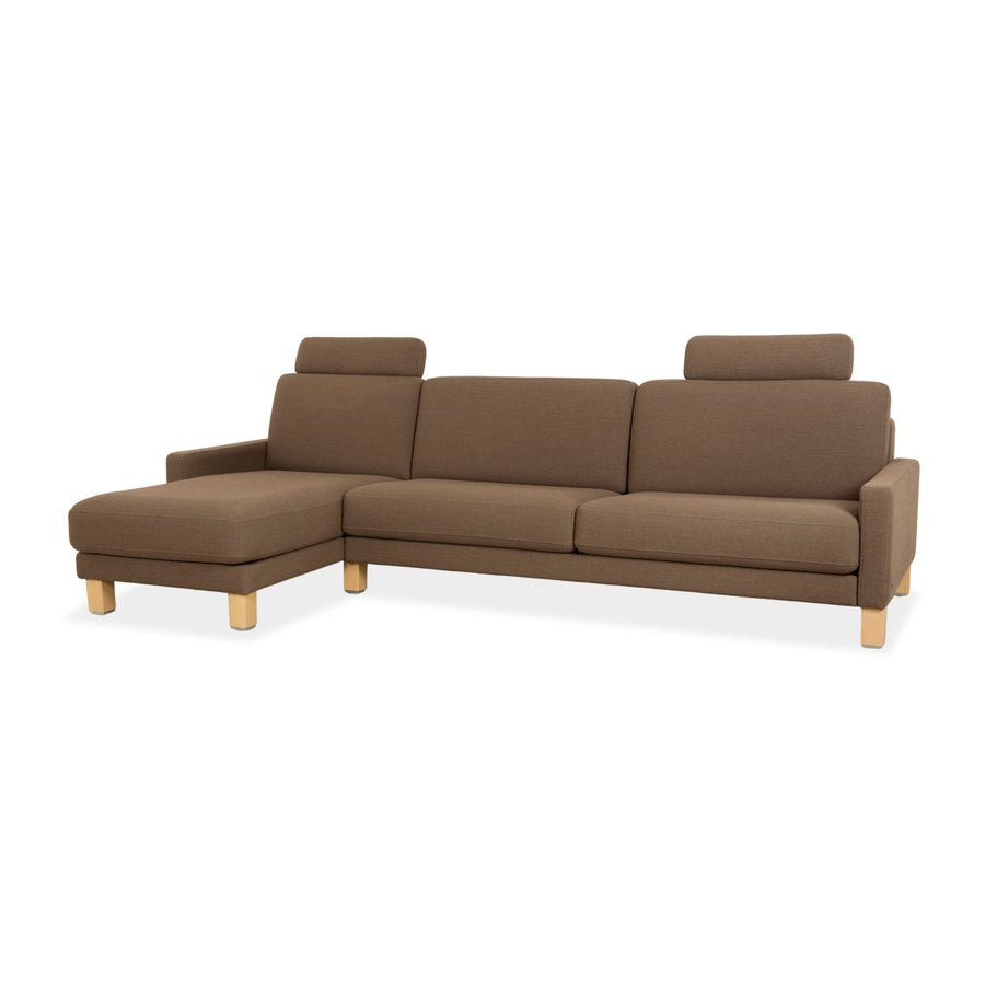 Canapé d'angle en tissu Rolf Benz Ego marron gris méridienne gauche canapé canapé fonction manuelle