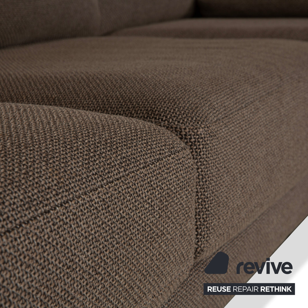 Rolf Benz Ego Stoff Ecksofa Grau Braun Récamière rechts Sofa Couch