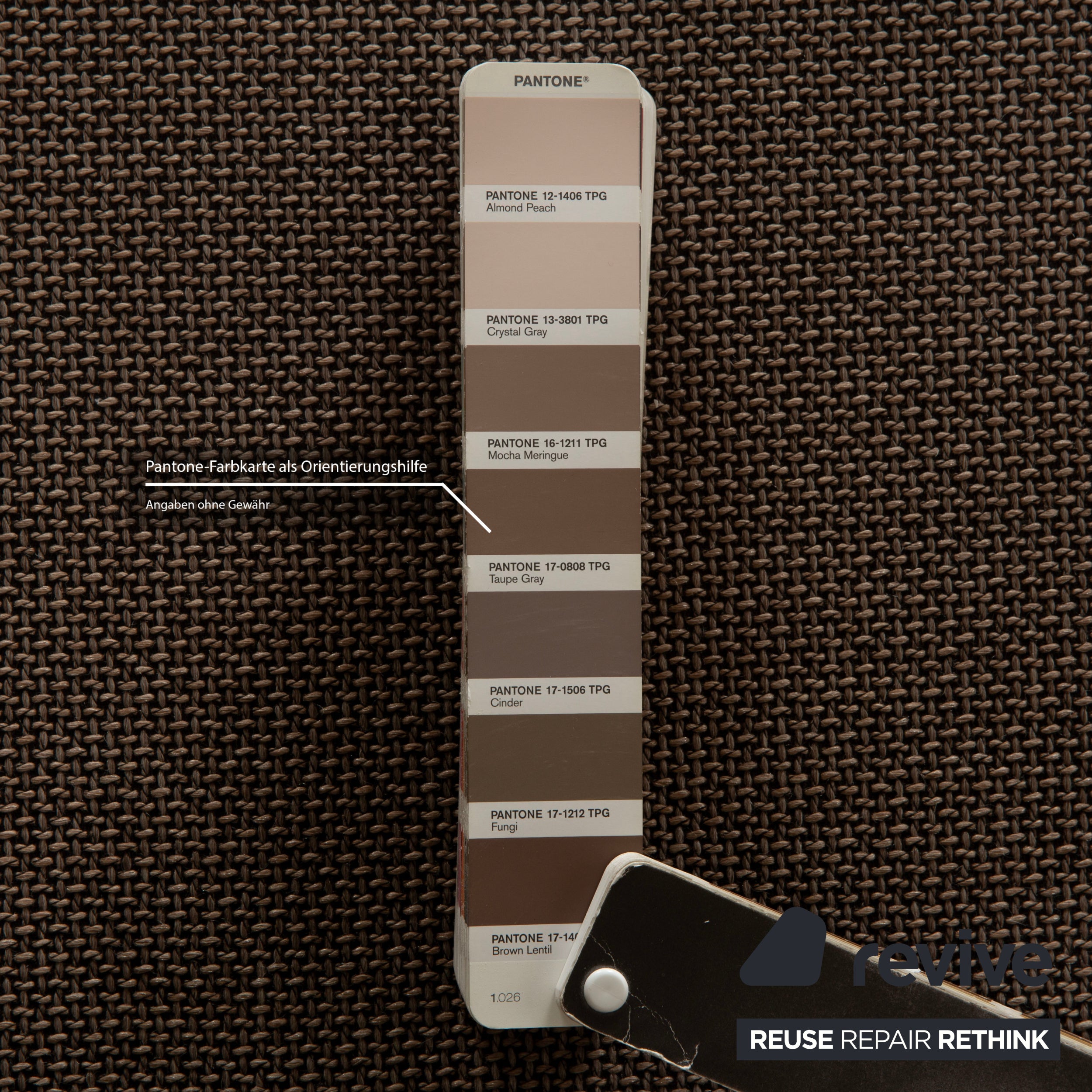 Canapé d'angle en tissu Rolf Benz Ego gris marron méridienne droite
