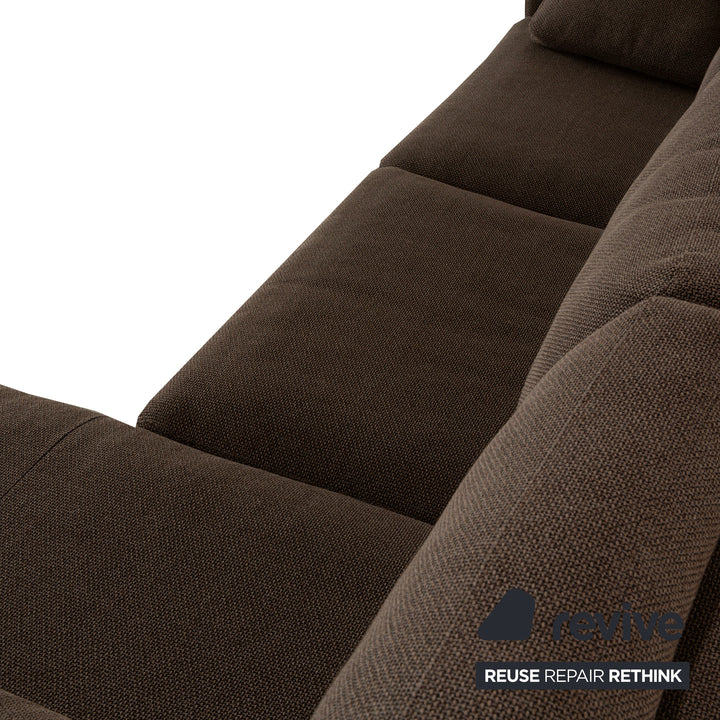 Rolf Benz Ego Stoff Ecksofa Grau Braun Récamière rechts Sofa Couch