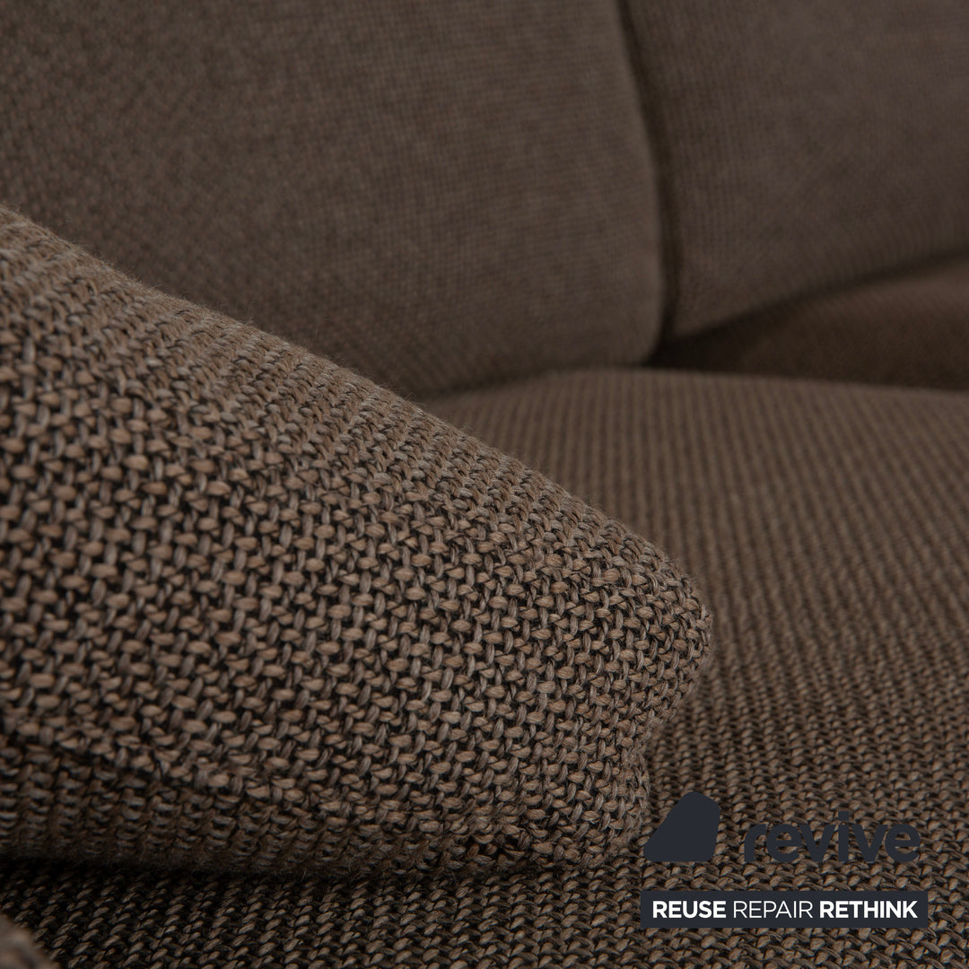 Rolf Benz Ego Stoff Ecksofa Grau Braun Récamière rechts Sofa Couch