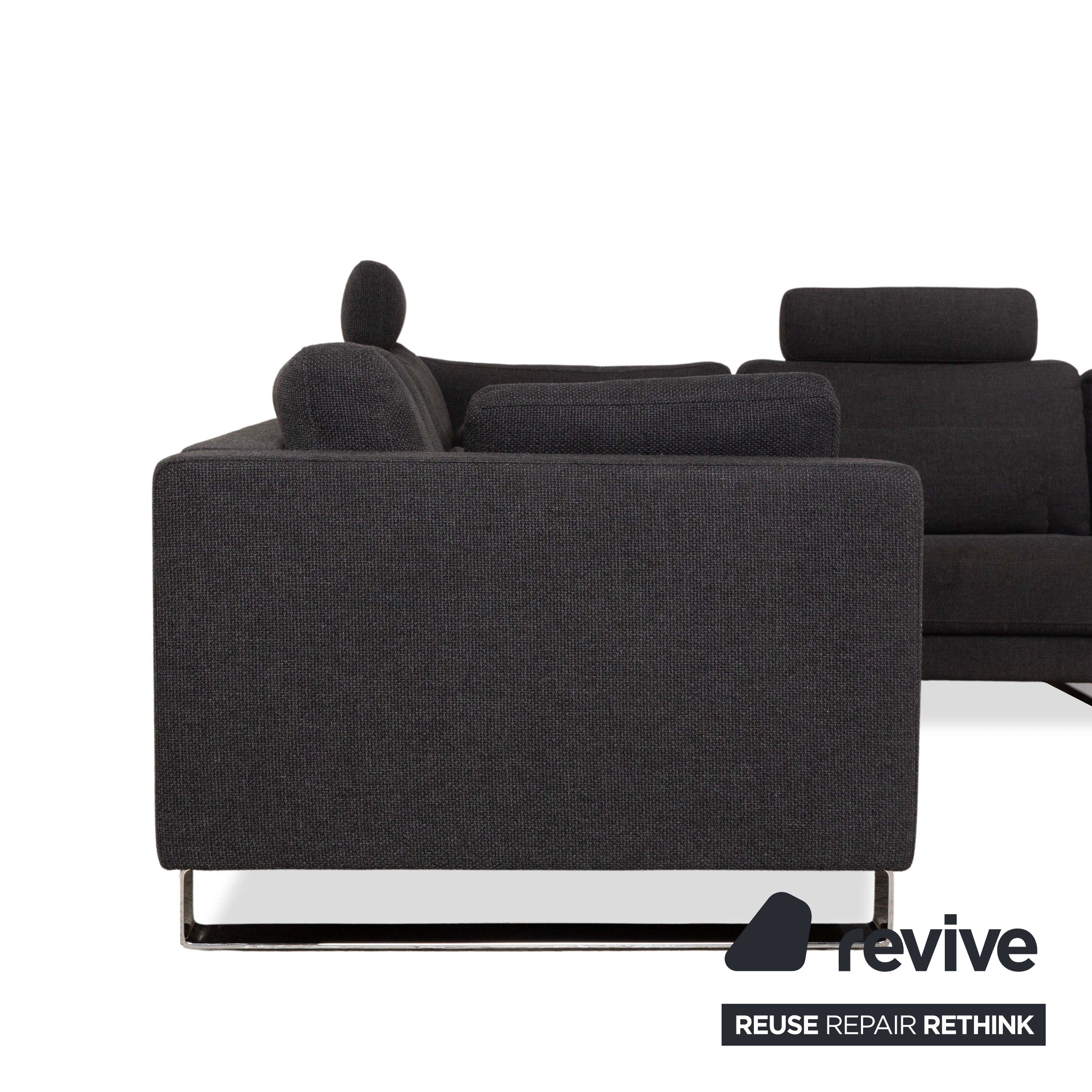 Rolf Benz Ego Stoff Ecksofa Grau Sofa Couch Recamiere links