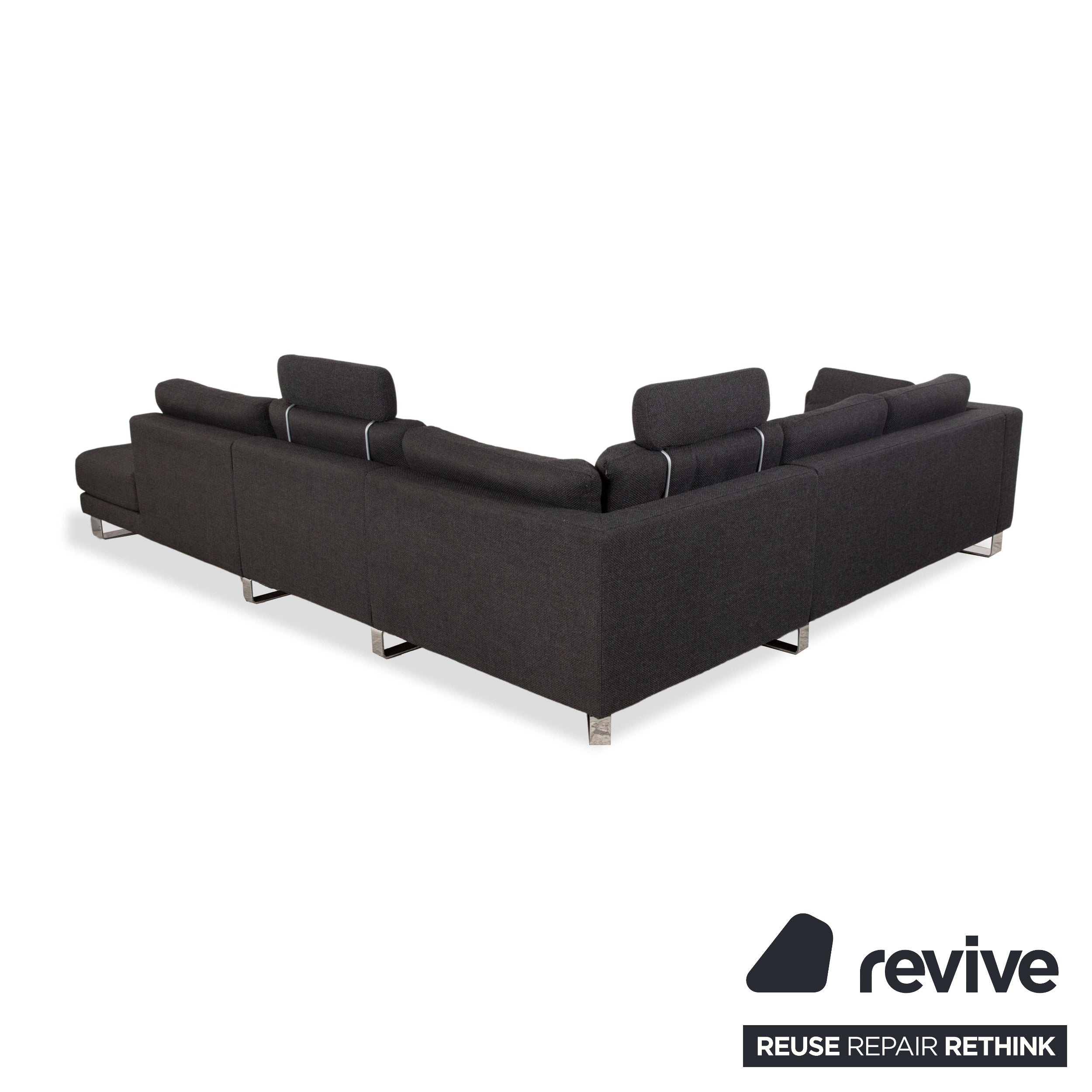Rolf Benz Ego Stoff Ecksofa Grau Sofa Couch Recamiere links