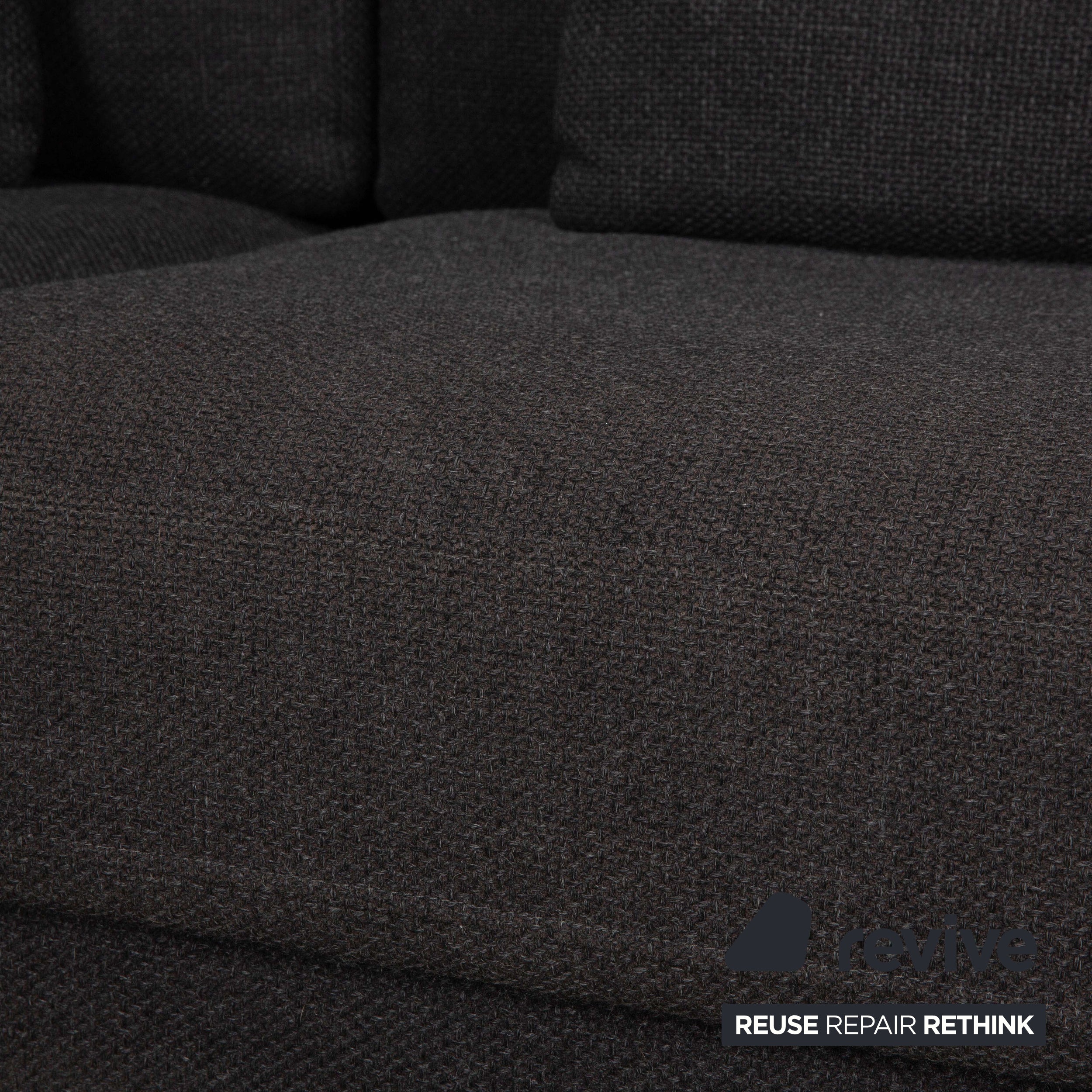 Rolf Benz Ego Stoff Ecksofa Grau Sofa Couch Recamiere links