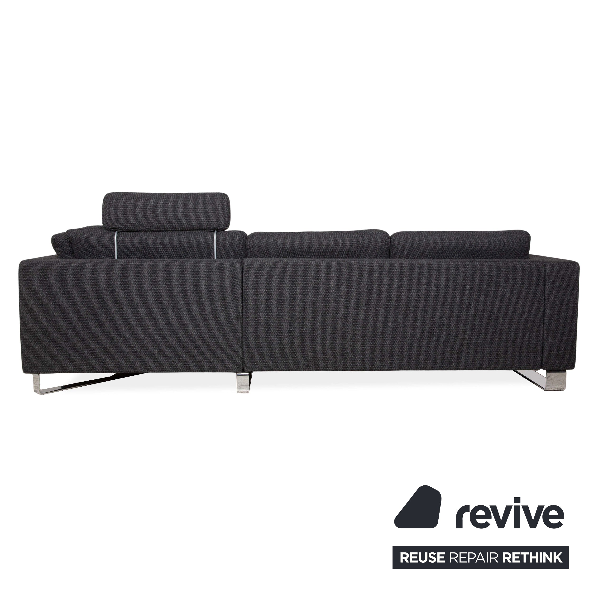 Rolf Benz Ego Stoff Ecksofa Grau Sofa Couch Recamiere links