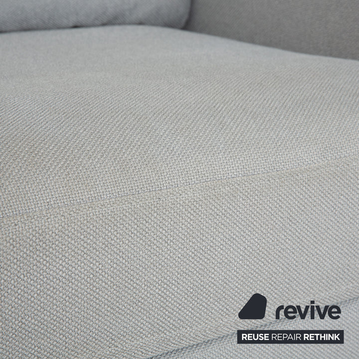 Rolf Benz EGO fabric armchair blue light grey headrest