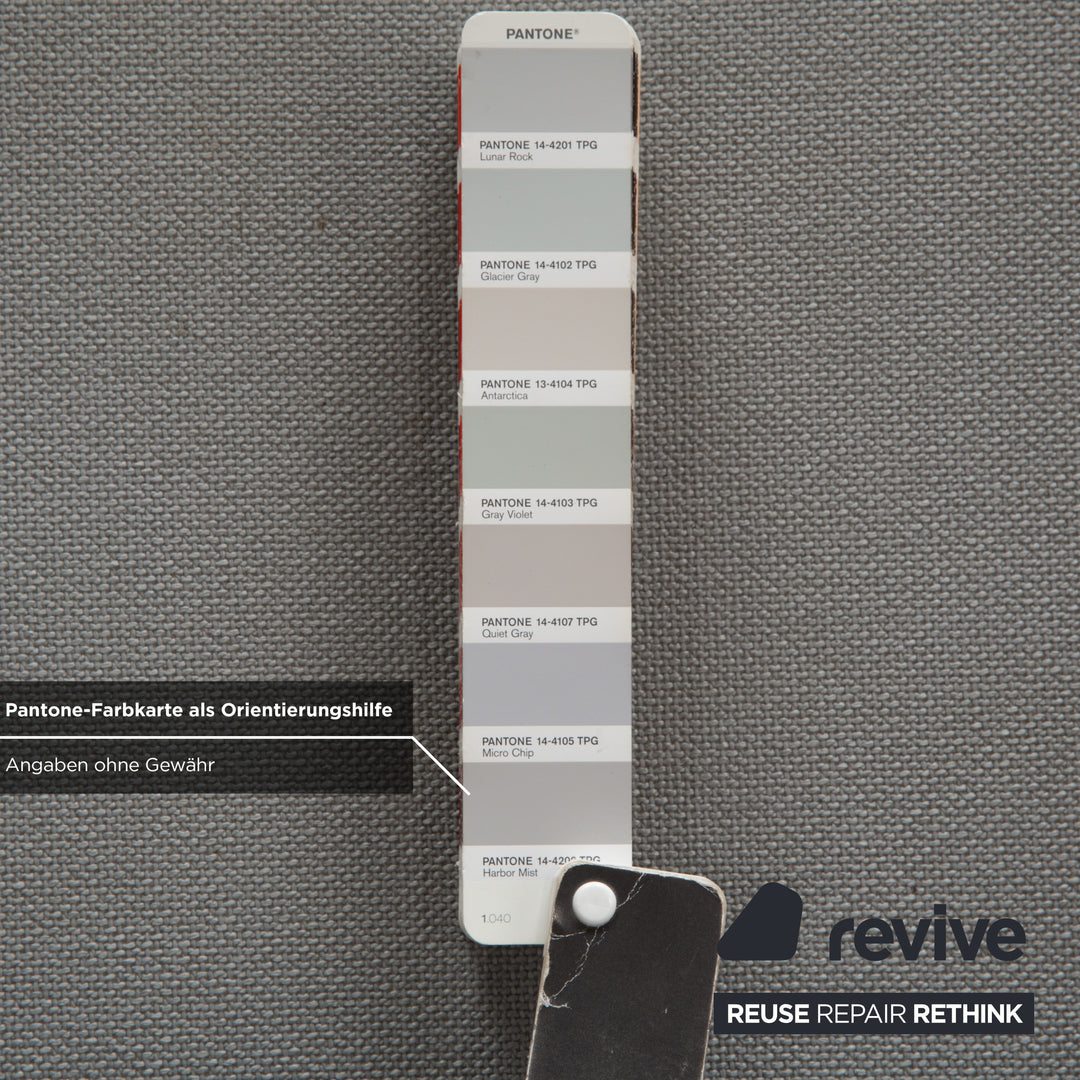 Rolf Benz EGO fabric armchair blue light grey headrest