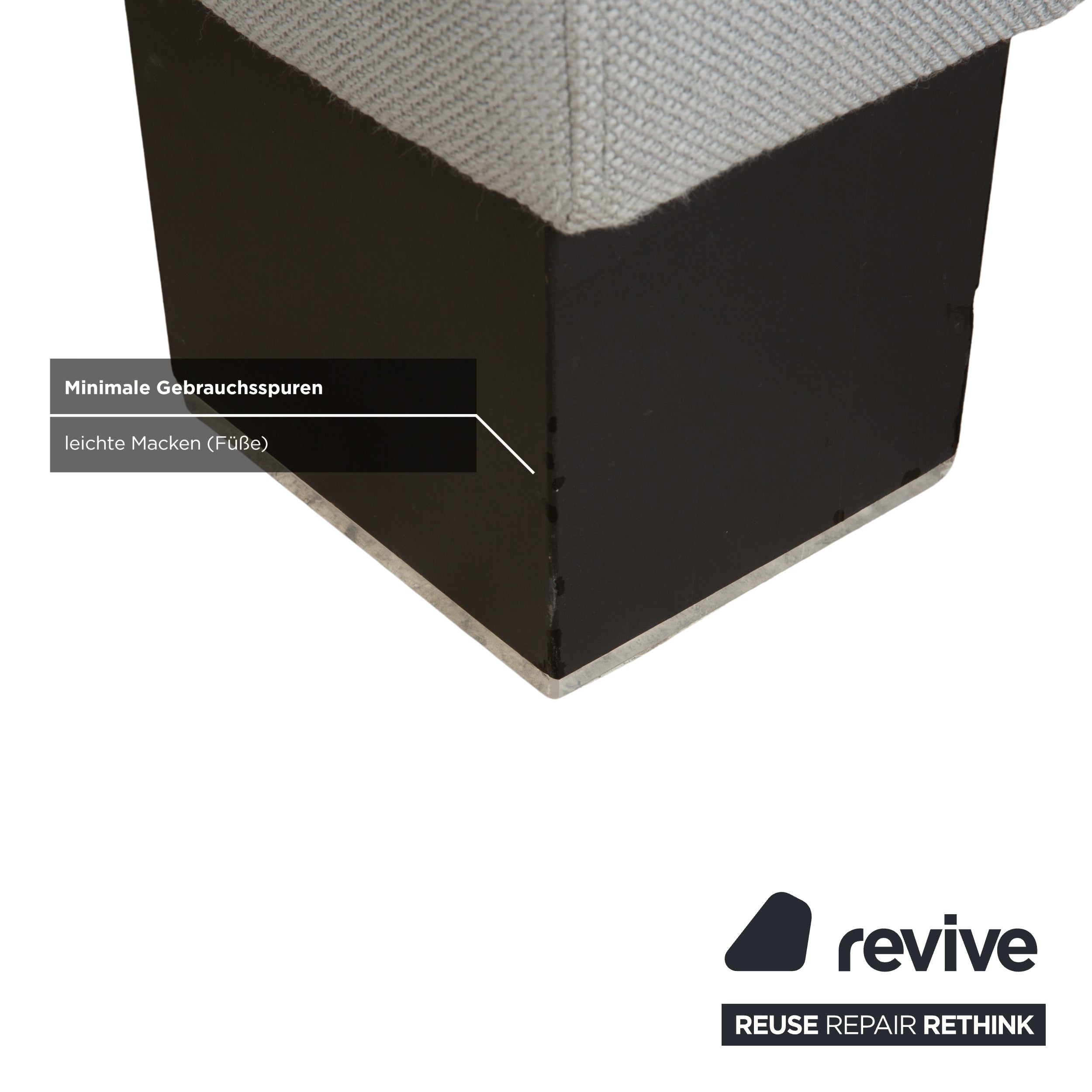 Rolf Benz EGO Stoff Sessel Blau Hellgrau Kopfstütze