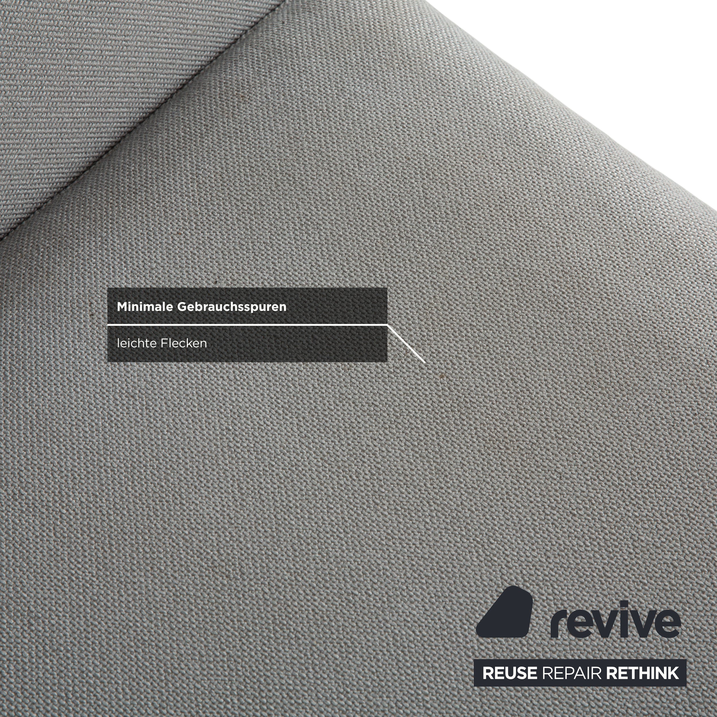 Rolf Benz EGO Stoff Sessel Blau Hellgrau Kopfstütze