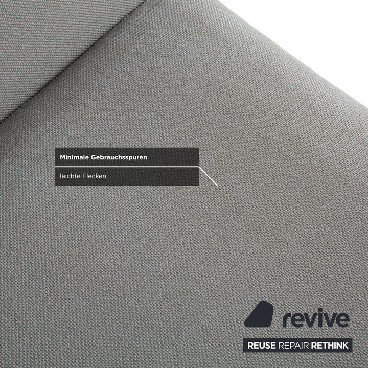 Rolf Benz EGO fabric armchair blue light grey headrest