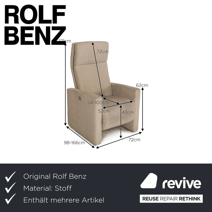 Rolf Benz Ego Stoff Sessel Garnitur Grau