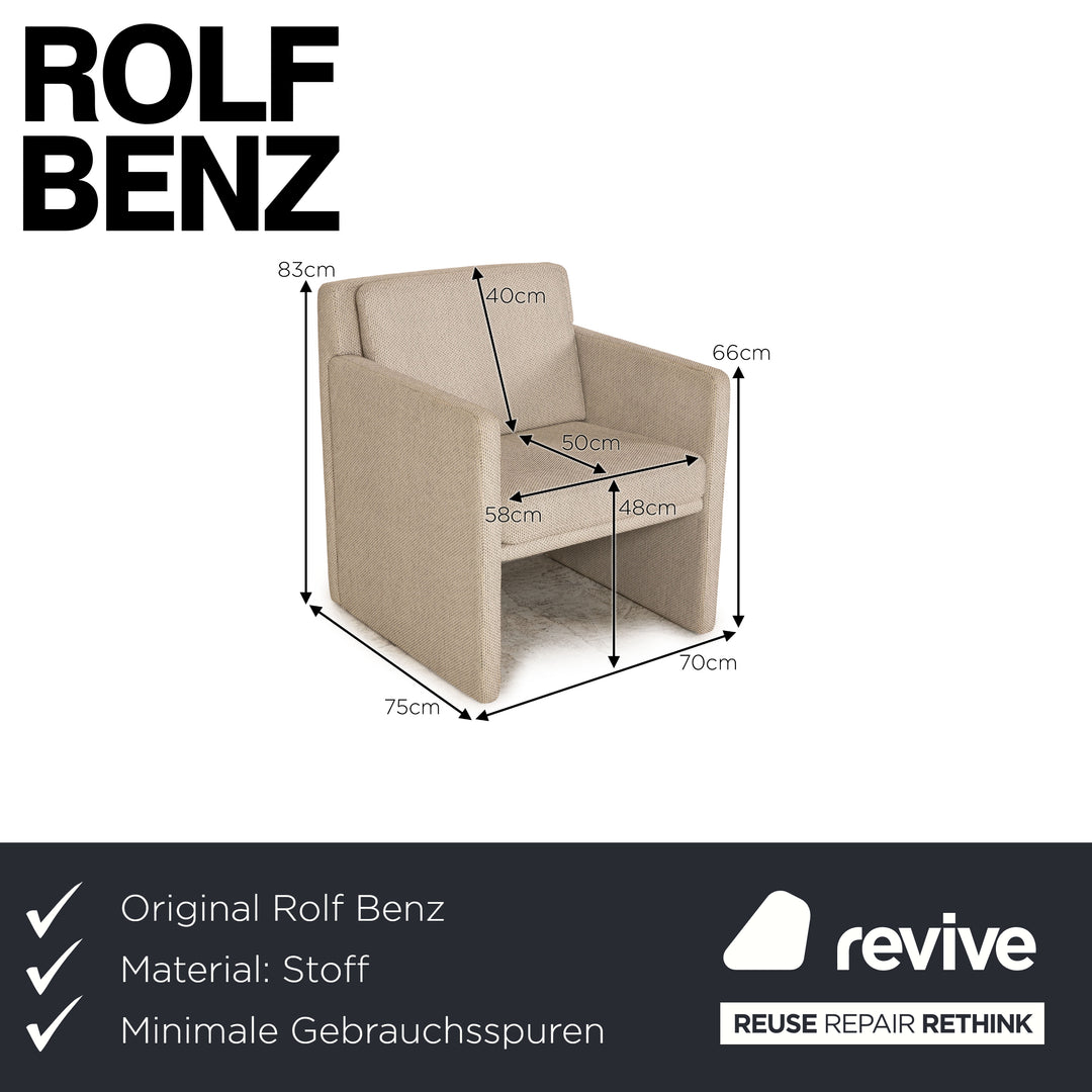 Rolf Benz Ego fabric armchair grey