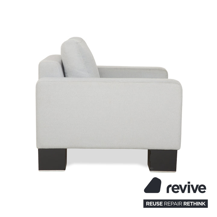 Fauteuil en tissu Rolf Benz EGO gris clair bleu