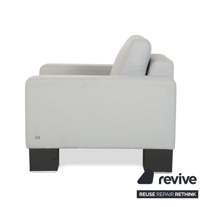 Fauteuil en tissu Rolf Benz EGO gris clair bleu