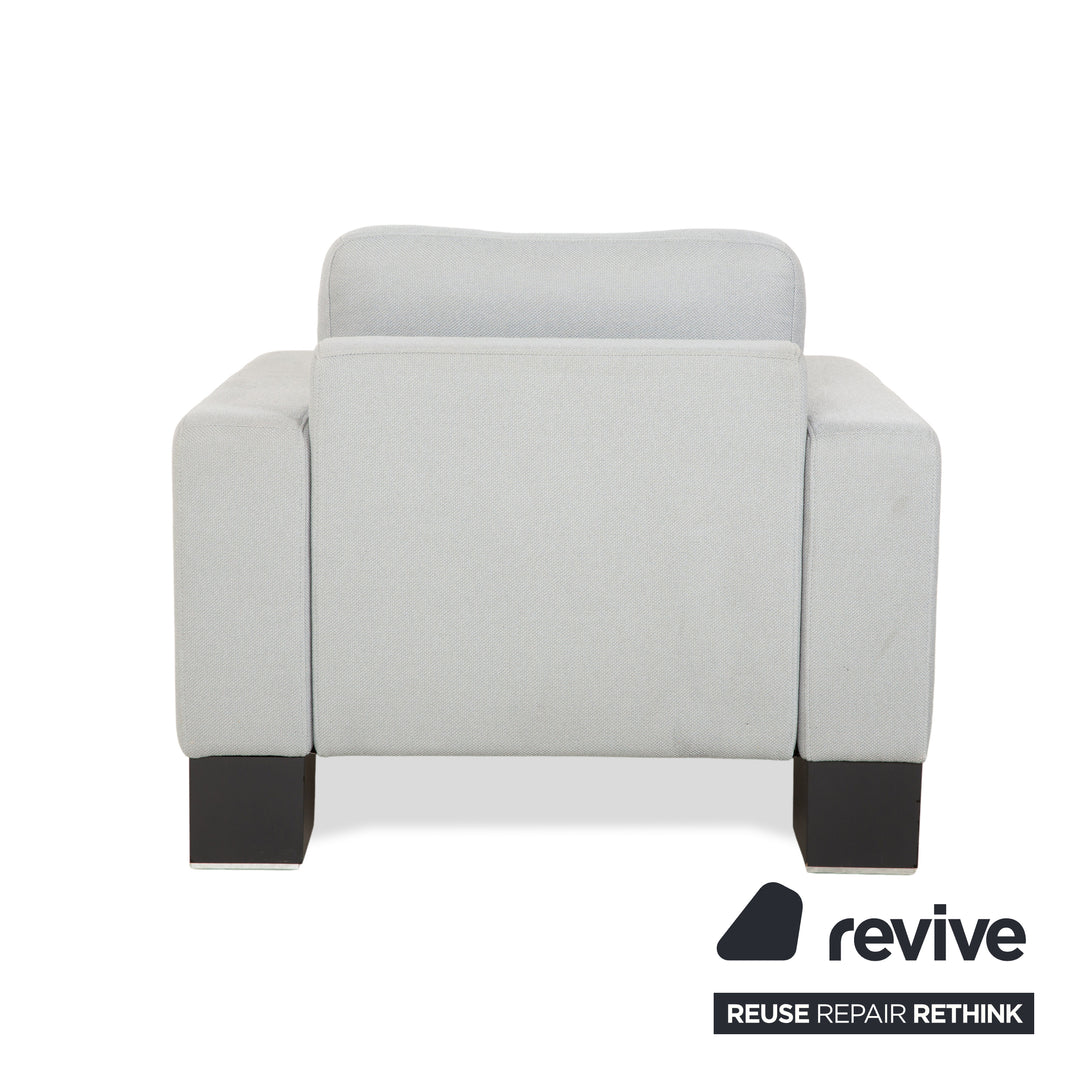 Fauteuil en tissu Rolf Benz EGO gris clair bleu