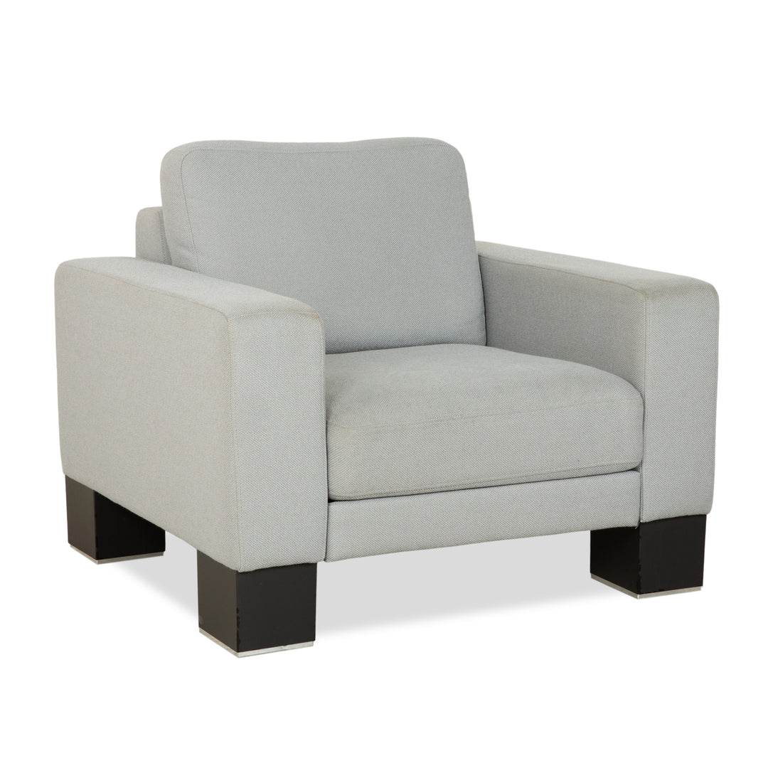 Fauteuil en tissu Rolf Benz EGO gris clair bleu