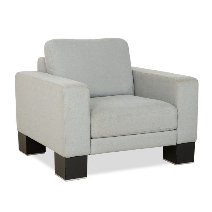 Fauteuil en tissu Rolf Benz EGO gris clair bleu
