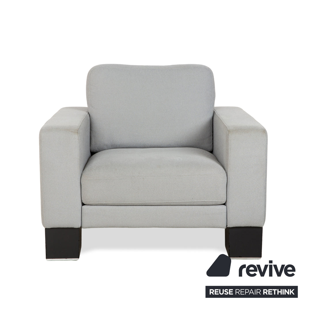Fauteuil en tissu Rolf Benz EGO gris clair bleu