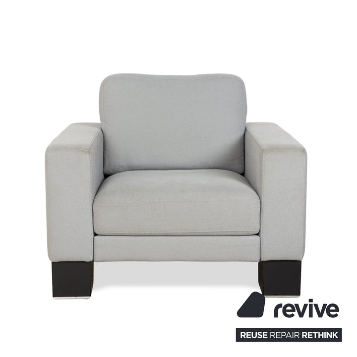 Fauteuil en tissu Rolf Benz EGO gris clair bleu