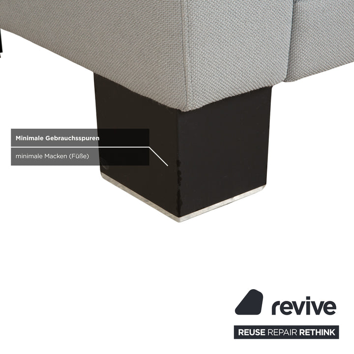 Fauteuil en tissu Rolf Benz EGO gris clair bleu