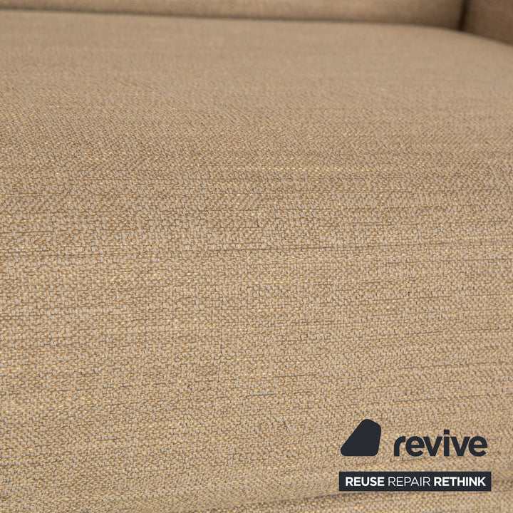 Rolf Benz Ego fabric two-seater beige sofa couch manual function