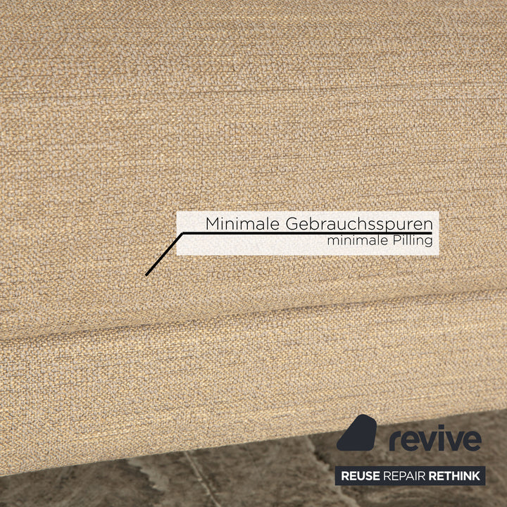 Rolf Benz Ego fabric two-seater beige sofa couch manual function