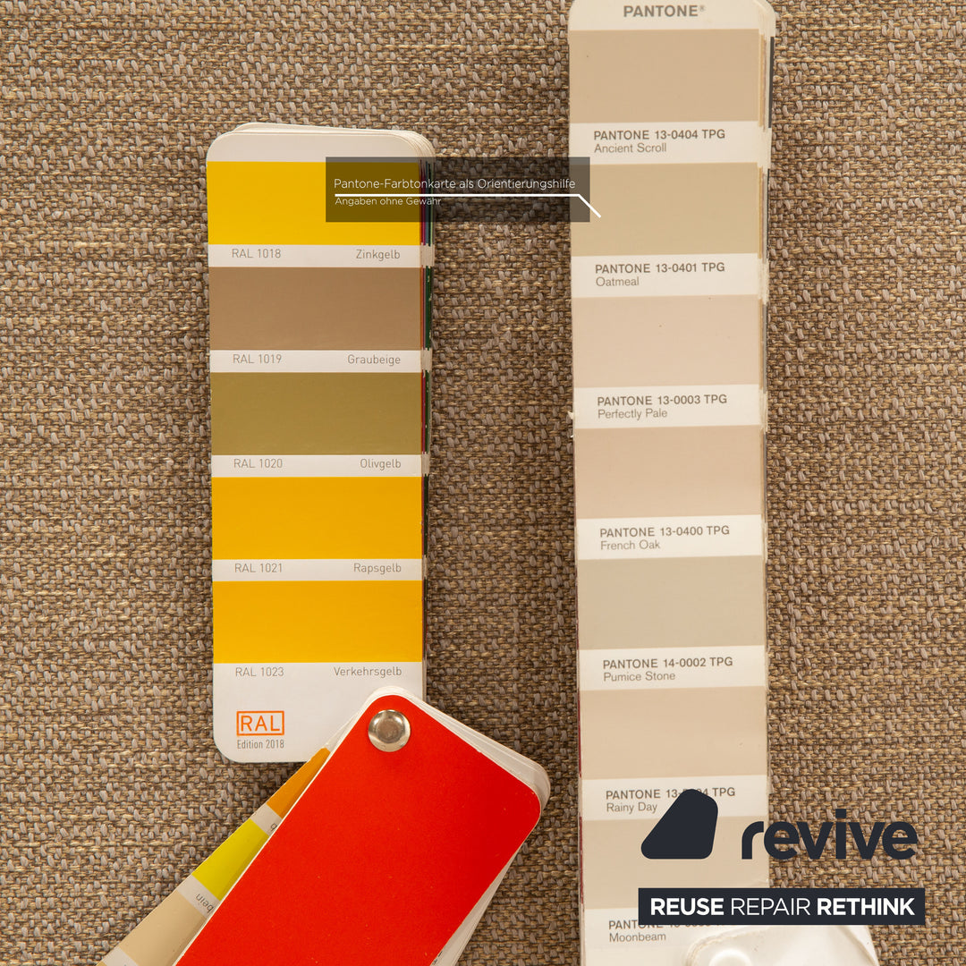 Rolf Benz Ego fabric two-seater beige sofa couch manual function