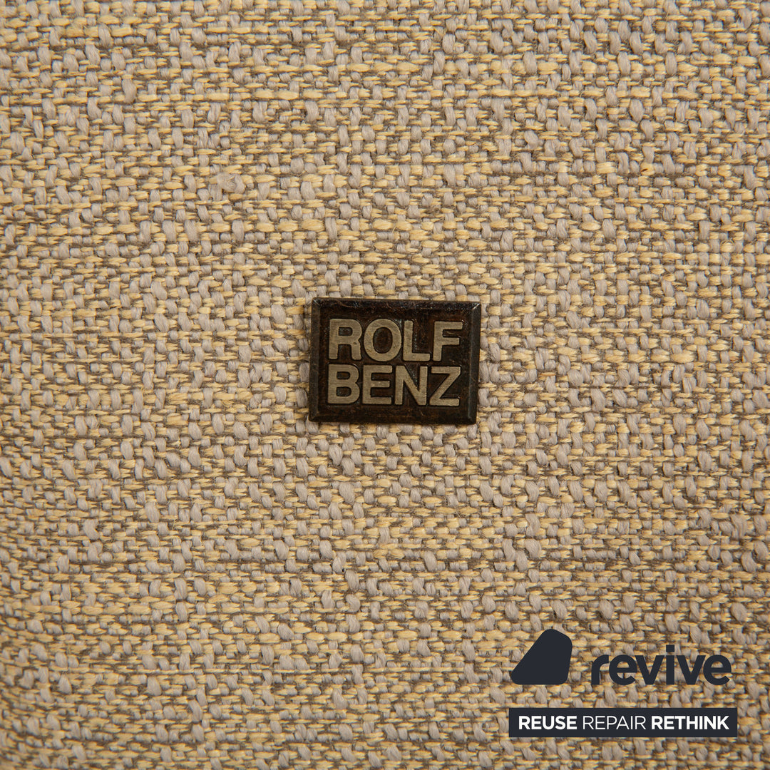 Rolf Benz Ego fabric two-seater beige sofa couch manual function