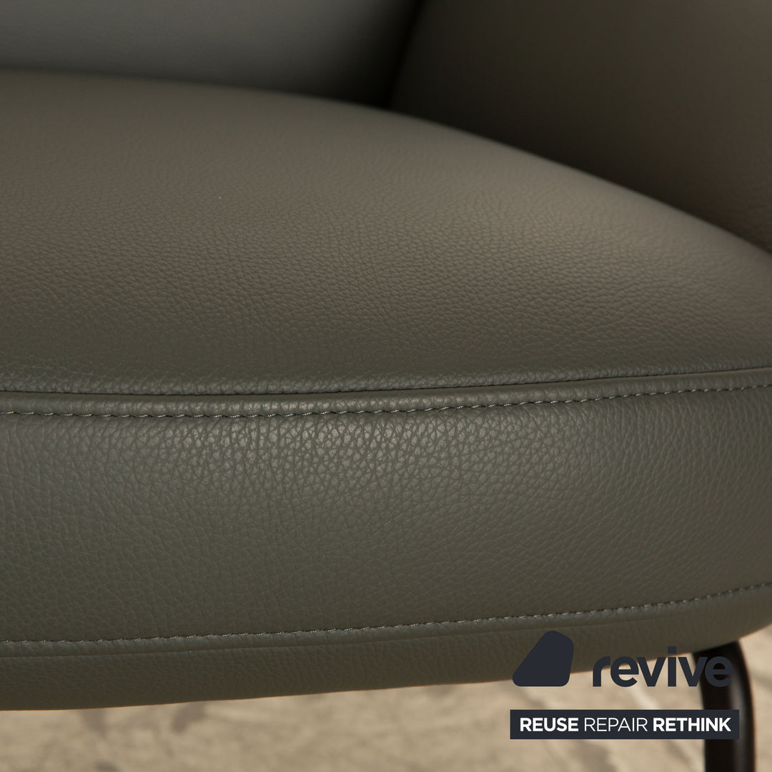 Rolf Benz Freistil 138 Leder Sessel Grau