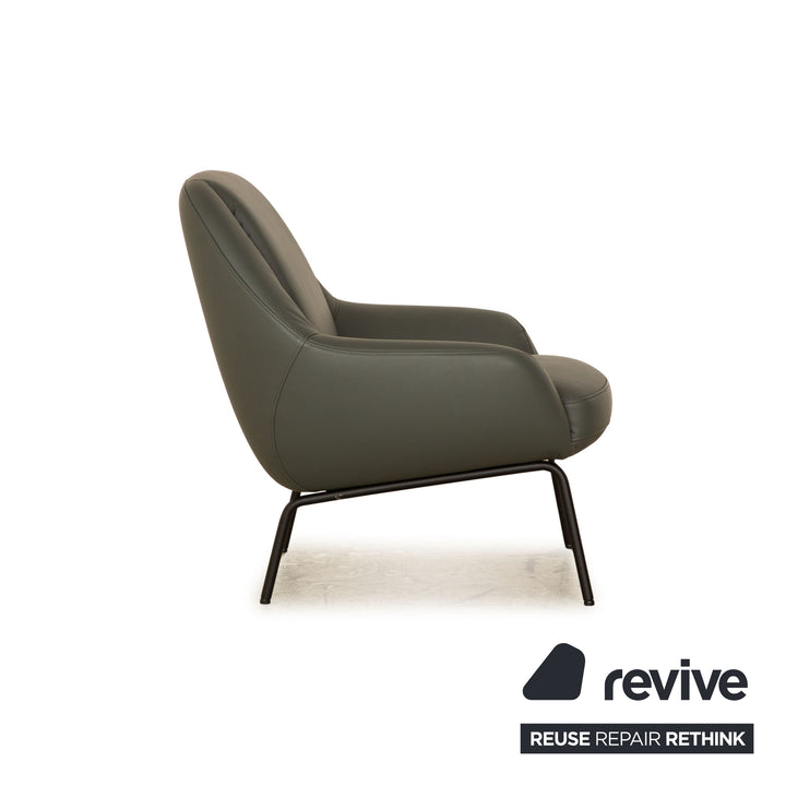 Rolf Benz Freistil 138 Leder Sessel Grau