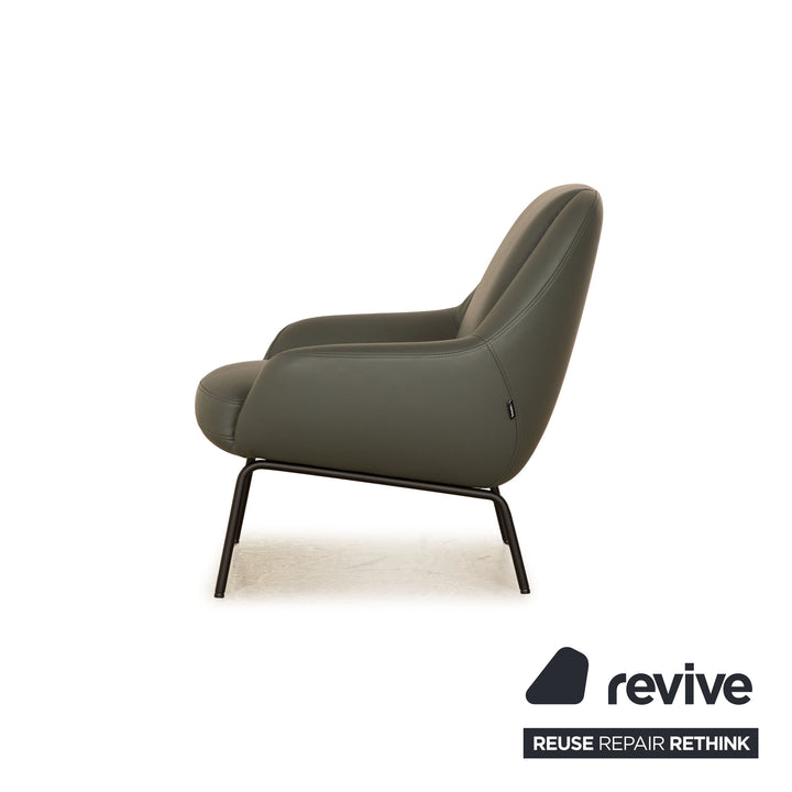 Rolf Benz Freistil 138 Leder Sessel Grau