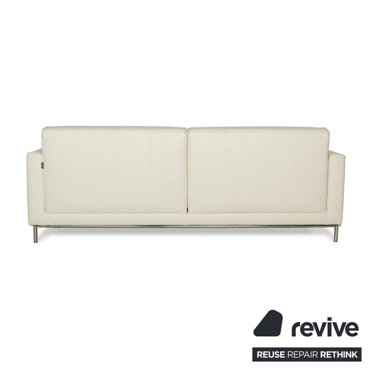 Rolf Benz Freistil 141 Leder Dreisitzer Creme Sofa Couch