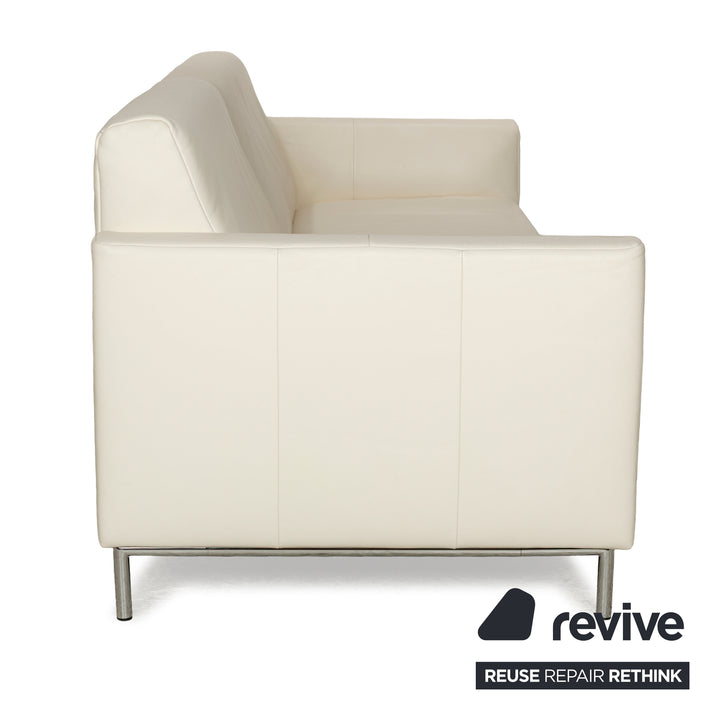 Rolf Benz Freistil 141 Leder Dreisitzer Creme Sofa Couch